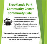 Flyer welcoming applications for tender of the Community Cafe