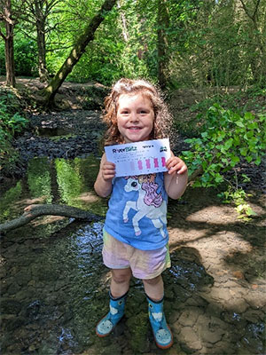 Photo of a young girl taking part in a previous RiverBlitz