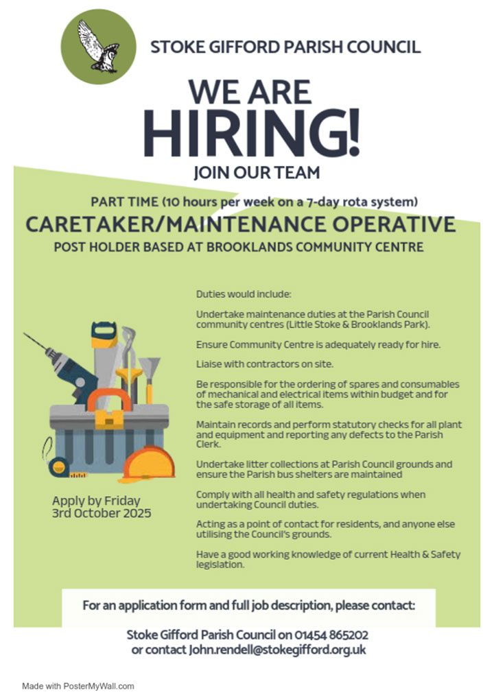 Poster advertising the Job Vacancy