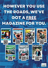 Poster advertising the 7 FREE digital magazines relating to road safety