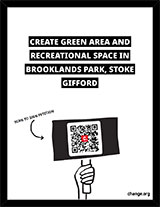 Poster displaying a QR code link to the petition page