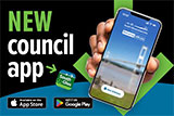 Flyer advertising the new council app