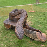 Photo of the Snake Seat at Meade Park