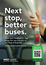 Poster advertising the Bus Plan public consultation