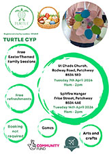 Poster advertising the Free Easter Themed Family Sessions