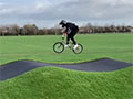 Photo of a rider on the new BMX track