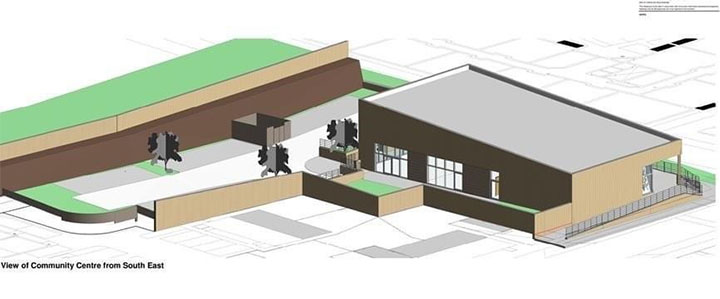 Artist's impression of Brooklands Community Centre