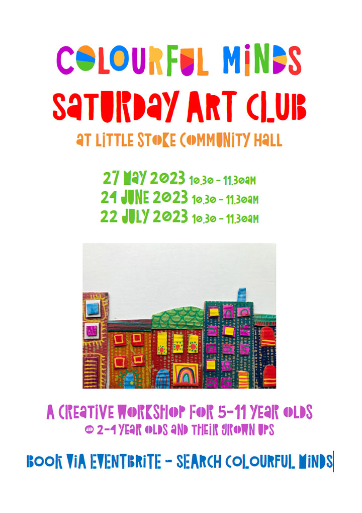Poster advertising the Saturday Art Club (all text content displayed on page)
