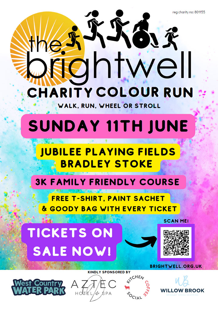 Poster advertising the Charity Colour Run (all text content displayed on page)