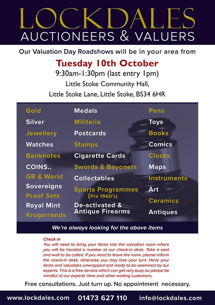 Poster advertising the Valuation Day Roadshow