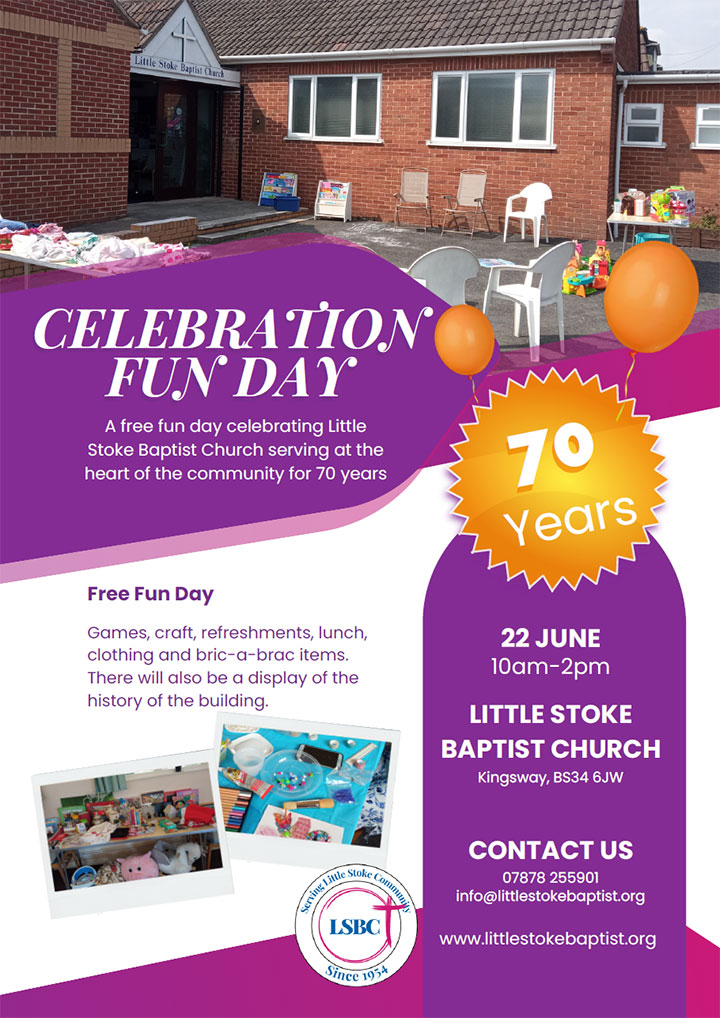 Poster advertising the Celebration Fun Day (all text content displayed on page)
