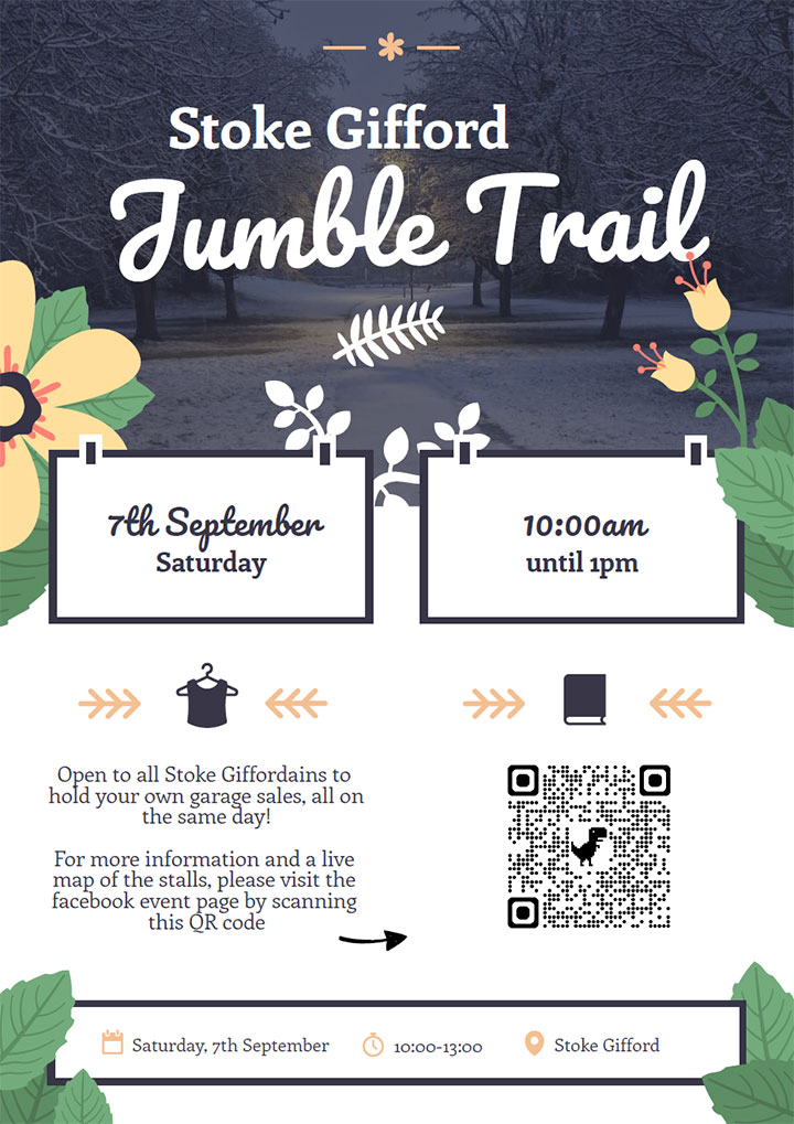 Poster advertising the Jumble Trail (all text content dispalyed on page)