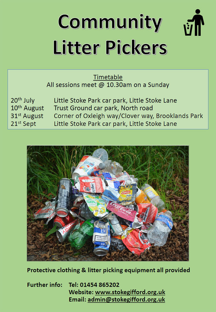Poster advertising the Litter Pick events