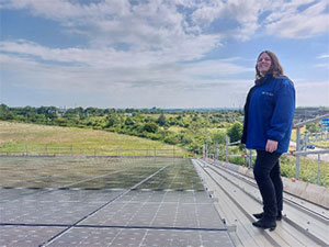 Installation of the solar array at GWAA