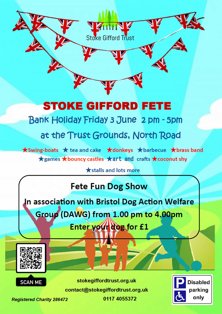 Poster advertising the Stoke Gifford Fete (all text content displayed on page)