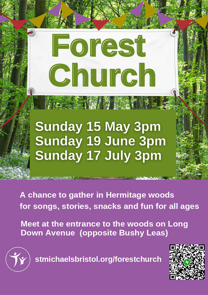 Poster advertising Forest Church (all text content displayed on page)