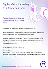 Poster adverstising the drop-in sessions for Digital Voice