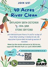 Poster advertising the River Clean event