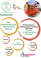 Poster advertising the Free Chinese New Year Themed Family Sessions