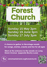 Poster advertising Forest Church