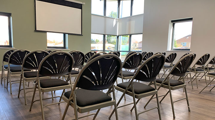 Photo of the Corporate Meeting Room with chairs facing front